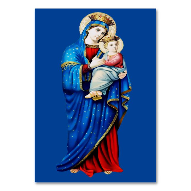 Virgin Mary with Baby Jesus Table Number (Front)