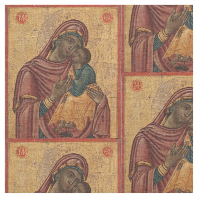Virgin Mary with Child Fabric (Close Up)