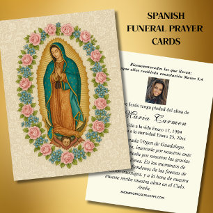 Virgin Mexico Guadalupe Spanish Funeral Prayer