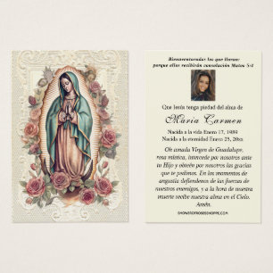 Virgin Mexico Guadalupe Spanish Funeral Prayer