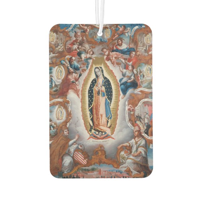 “Virgin of Guadalupe” art air freshner Car Air Freshener (Back)