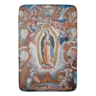 “Virgin of Guadalupe” art bath mats