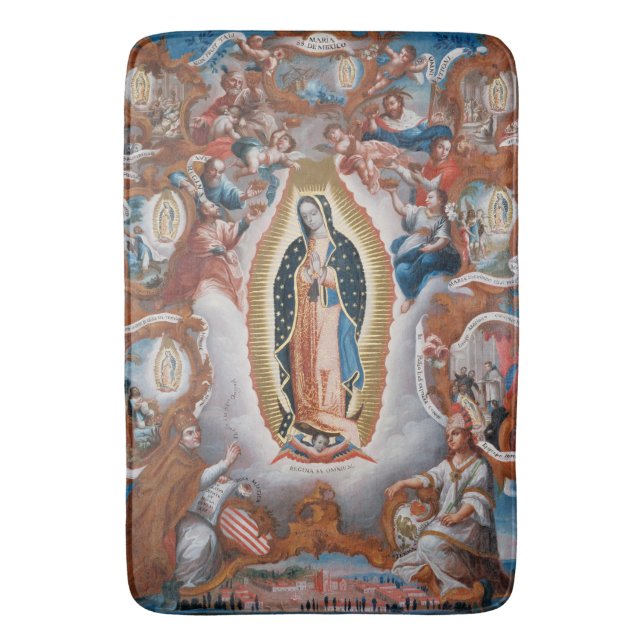 “Virgin of Guadalupe” art bath mats (Front Vertical)