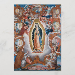 “Virgin of Guadalupe" art custom invitations