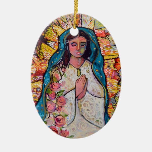Virgin of Guadalupe Christmas ornament (Front)