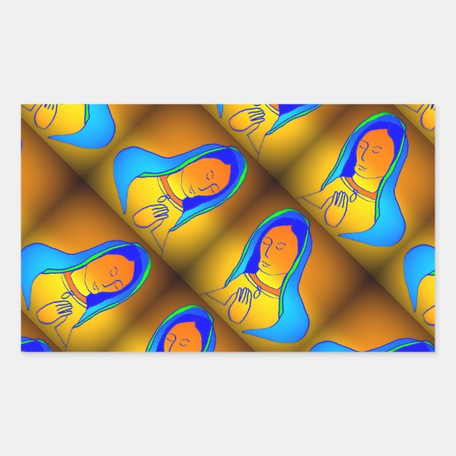 Virgin Of Guadalupe Rectangular Sticker (Front)