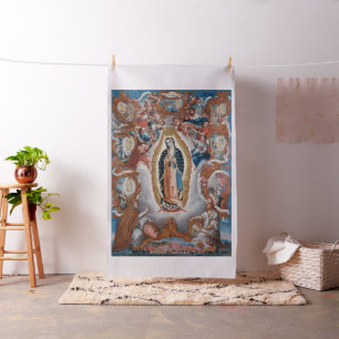 “Virgin of Guadalupe” religious art custom fab Fabric