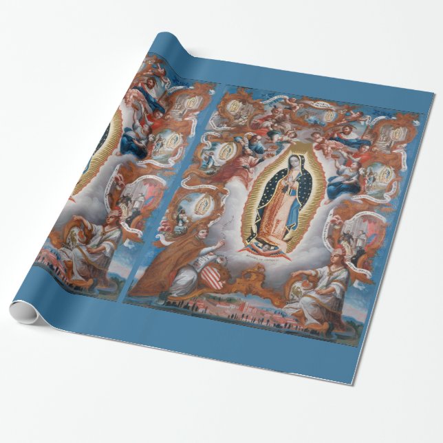 “Virgin of Guadalupe” wrapping paper (Unrolled)