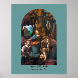 Virgin Of Rocks da Vinci Vintage Religious Poster