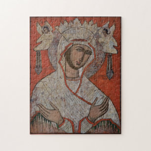 Virgin of Scopoitis Orthodox Christian Icon Jigsaw Puzzle