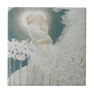 Virgin of the Lilies Ceramic Tile