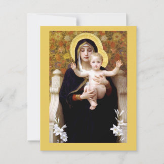 Virgin of the lilies holiday card