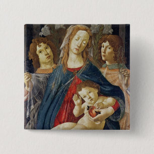 Virgin of the Pomegranate 15 Cm Square Badge