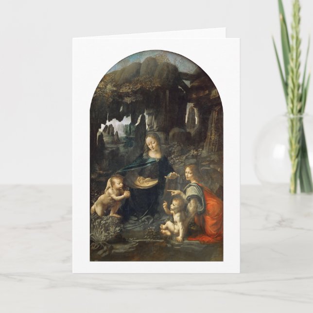 Virgin of the Rocks, Leonardo da Vinci Card (Front)