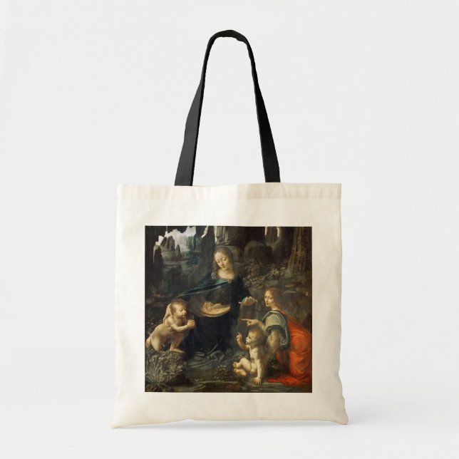 Virgin of the Rocks, Leonardo da Vinci Tote Bag (Front)