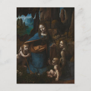 virgin of the rocks postcard