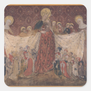 Virgin Protector, c.1417 Square Sticker