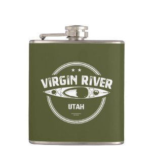 Virgin River Utah Kayaking Hip Flask