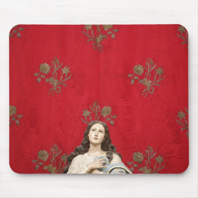 Virgin statue in a Spaccanapoli church, Naples Mouse Pad (Front)