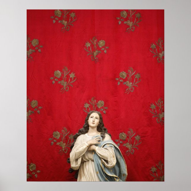 Virgin statue in a Spaccanapoli church, Naples Poster (Front)