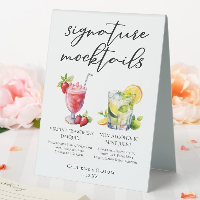 Virgin Strawberry Daiquiri Mint Julep Mocktails (In SItu (Wedding))