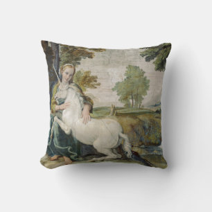 Virgin & Unicorn by Domenichino CIrca 1604 – 1605 Cushion