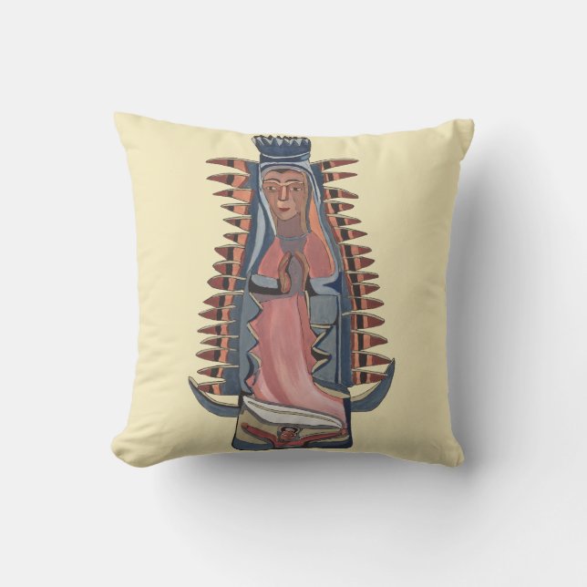 Virgin Virgin Mary Our Lady of Guadalupe painting Cushion (Front)