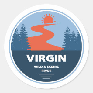 Virgin Wild And Scenic River Utah Classic Round Sticker