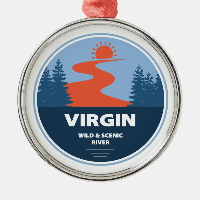 Virgin Wild And Scenic River Utah Metal Ornament (Front)
