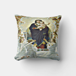 Virgin with Angels Bouguereau  Cushion