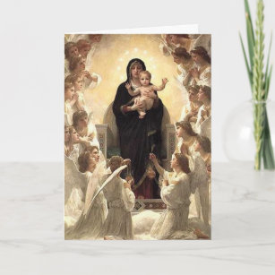Virgin with Angels - Christmas Card