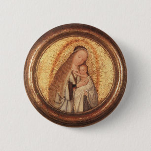 VIRGIN WITH CHILD 6 CM ROUND BADGE