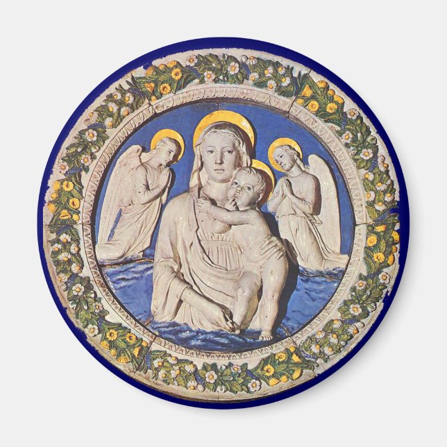 VIRGIN WITH CHILD AND ANGELS MAGNET (Front)
