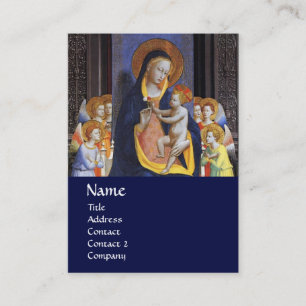 VIRGIN WITH CHILD AND SAINTS , blue Business Card