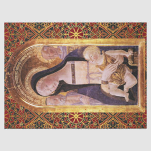 VIRGIN WITH CHILD AND SAINTS by Neroccio,Christmas Tissue Paper