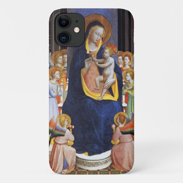 VIRGIN WITH CHILD,ANGELS AND SAINTS Case-Mate iPhone CASE (Back)