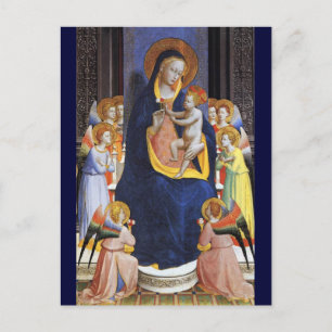VIRGIN WITH CHILD,ANGELS AND SAINTS POSTCARD