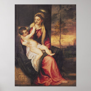 Virgin with Child at Sunset, 1560 Poster