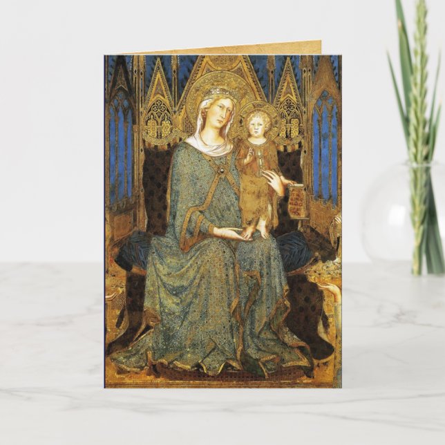 VIRGIN WITH CHILD ,Blue Sapphire Holiday Card (Front)