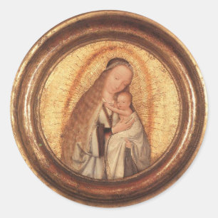VIRGIN WITH CHILD CLASSIC ROUND STICKER