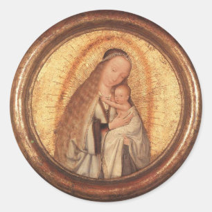 VIRGIN WITH CHILD CLASSIC ROUND STICKER