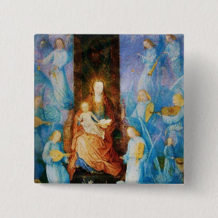 VIRGIN WITH CHILD - CONCERT OF ANGELS 15 CM SQUARE BADGE