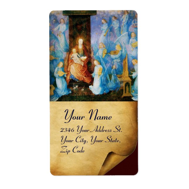 VIRGIN WITH CHILD -CONCERT OF ANGELS  ,Parchment (Front)