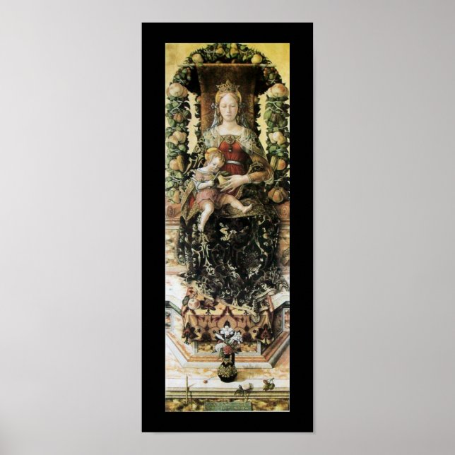 VIRGIN WITH CHILD  green  black Poster (Front)