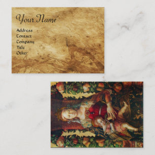 VIRGIN WITH CHILD Parchment Business Card