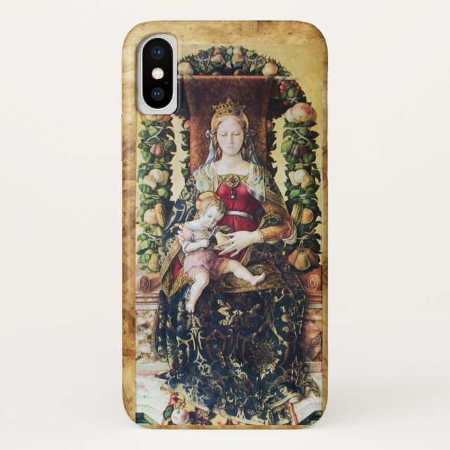 VIRGIN WITH CHILD , Parchment Case-Mate iPhone Case (Back)