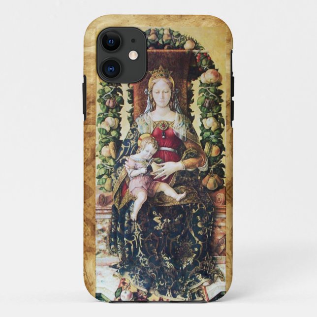 VIRGIN WITH CHILD , Parchment Case-Mate iPhone Case (Back)
