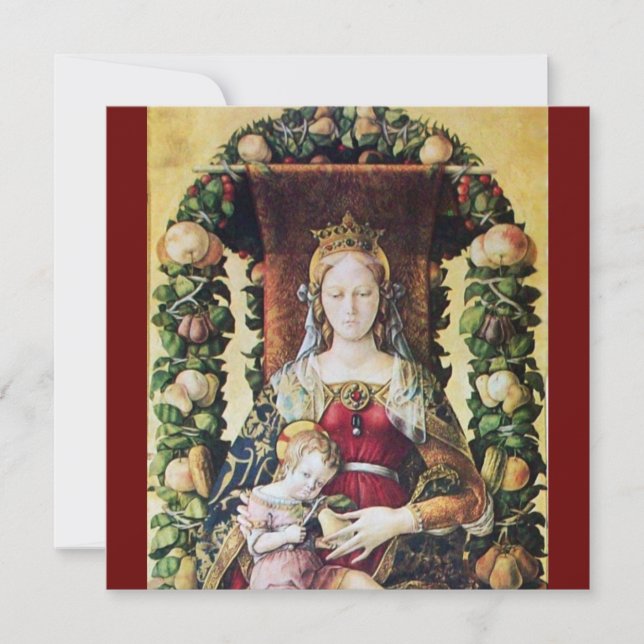 VIRGIN WITH CHILD red Invitation (Front)