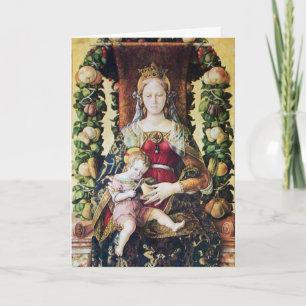 VIRGIN WITH CHILD ,Red Ruby Holiday Card
