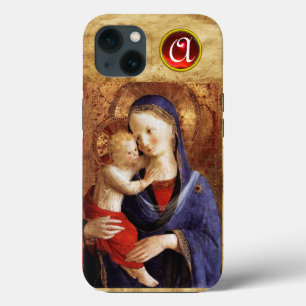 VIRGIN WITH CHILD Red Ruby Monogram iPhone 13 Case